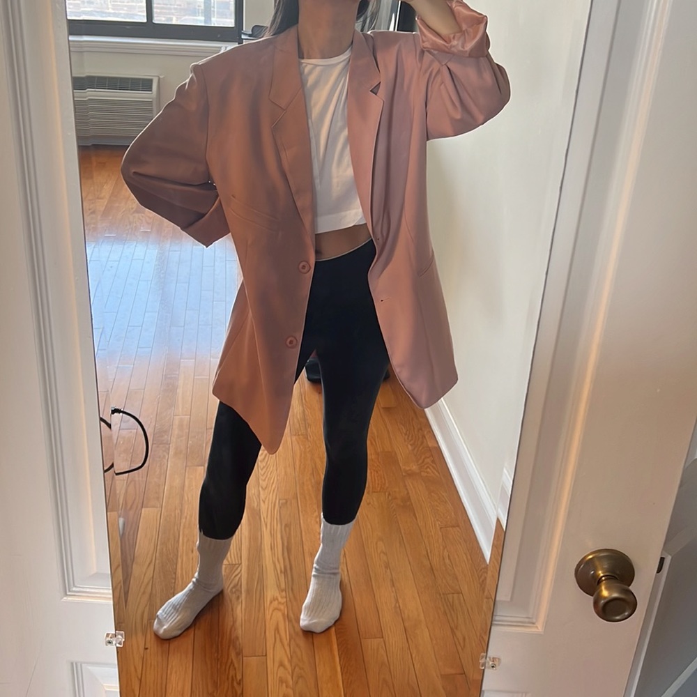 RESERVED - NWT Frankie shop blush pink oversized blazer - Picture 15 of 15